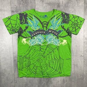 Y2k Ed Hardy Style Tee Shirt